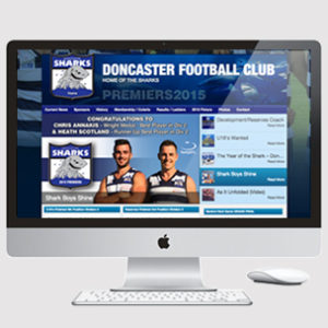 image of a australian football website design