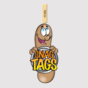 Sausage animated logo for snag tags